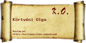 Körtvési Olga névjegykártya
